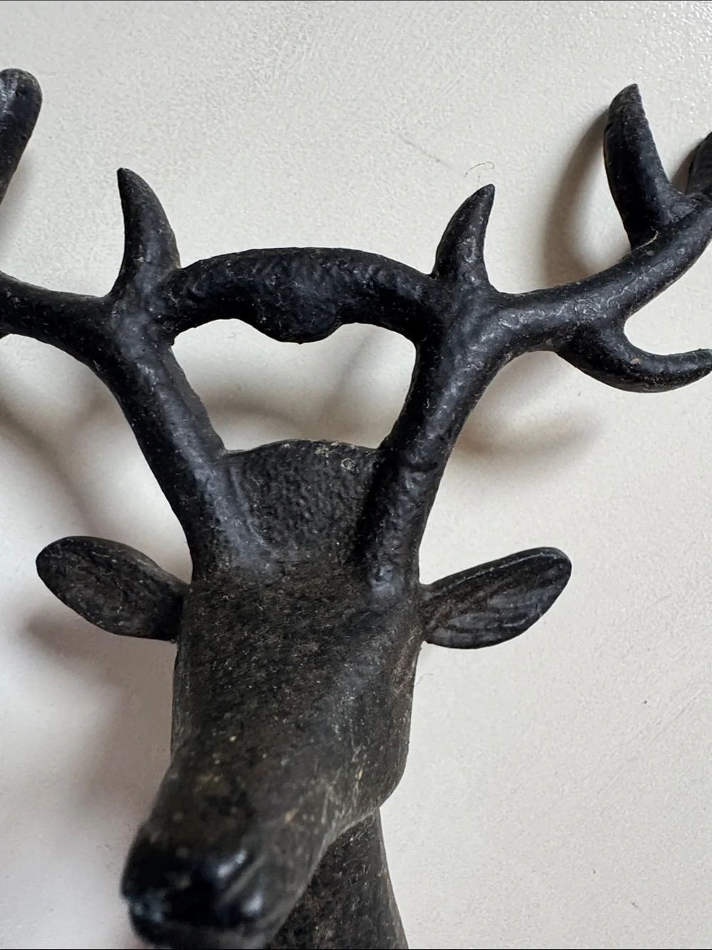 Rustic Deer Head bottle opener in dark and Brown wood handle vintage